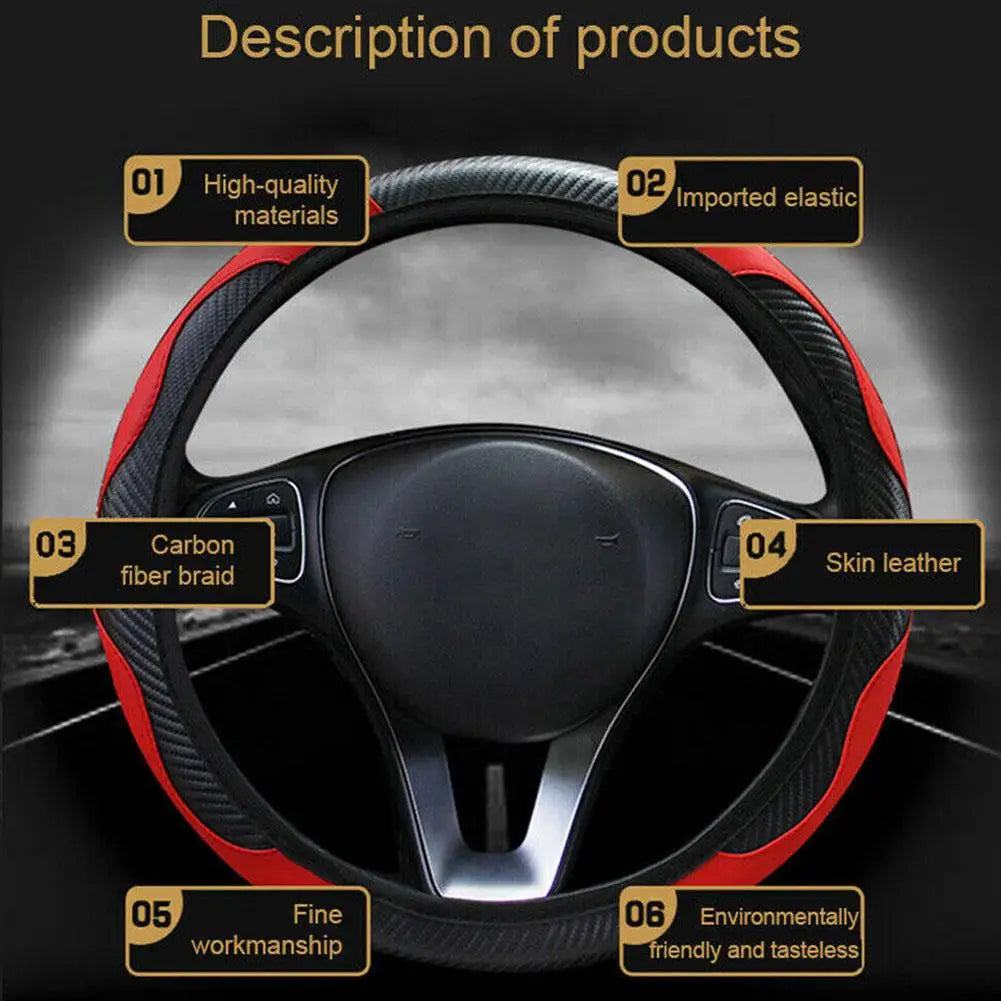 Microfiber Leather Steering Wheel Cover – Grip It Like You Mean It