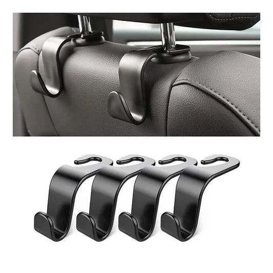 4-Pack Carbon Fiber Car Seat Hooks – Hang It Like a Pro