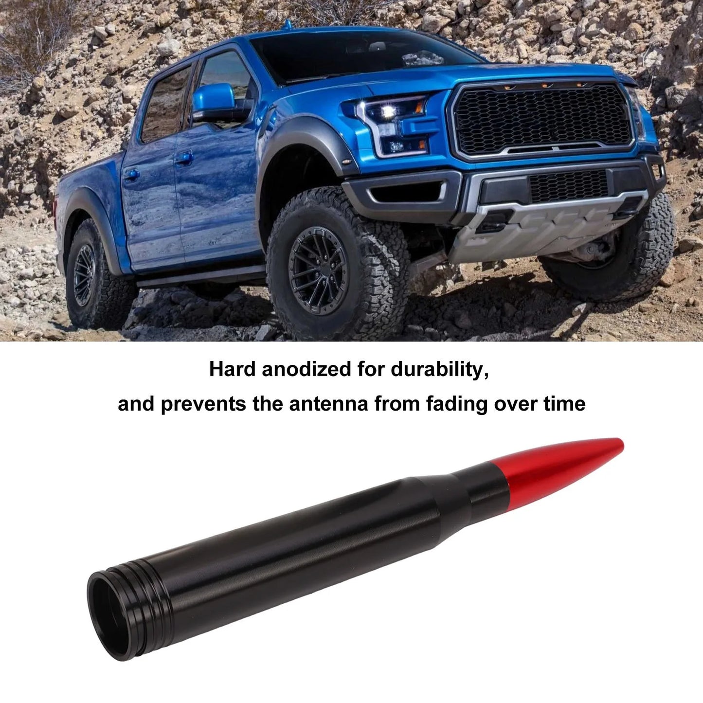 50 Cal Bullet Antenna – Tough, Bold, and Built to Last